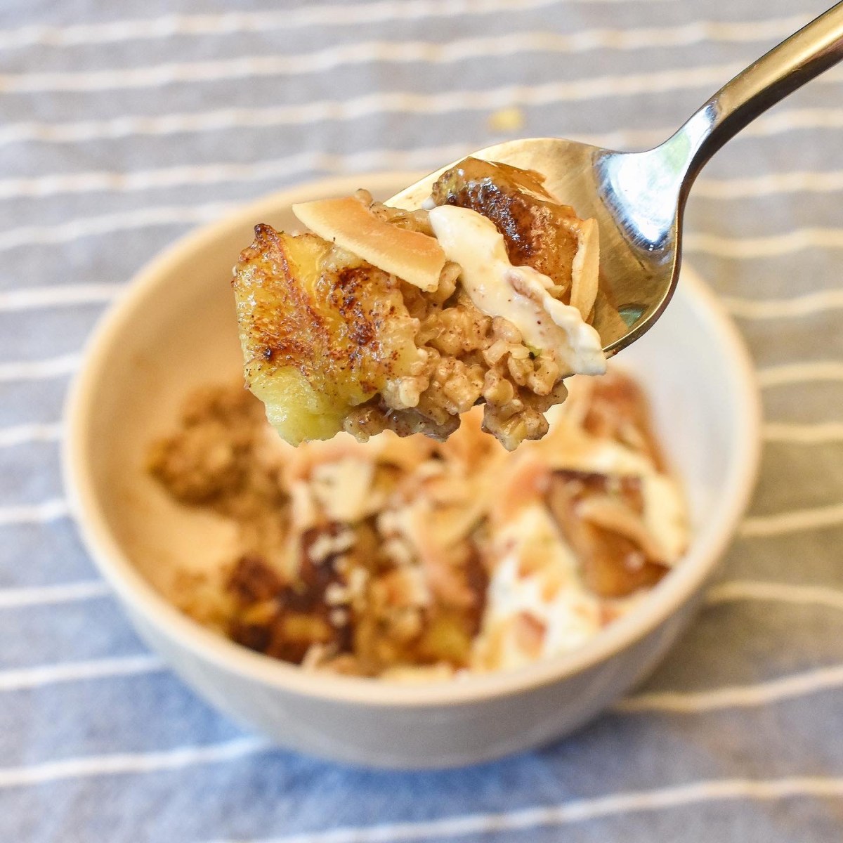 CARAMELIZED BANANA + COCONUT&nbsp;OATS