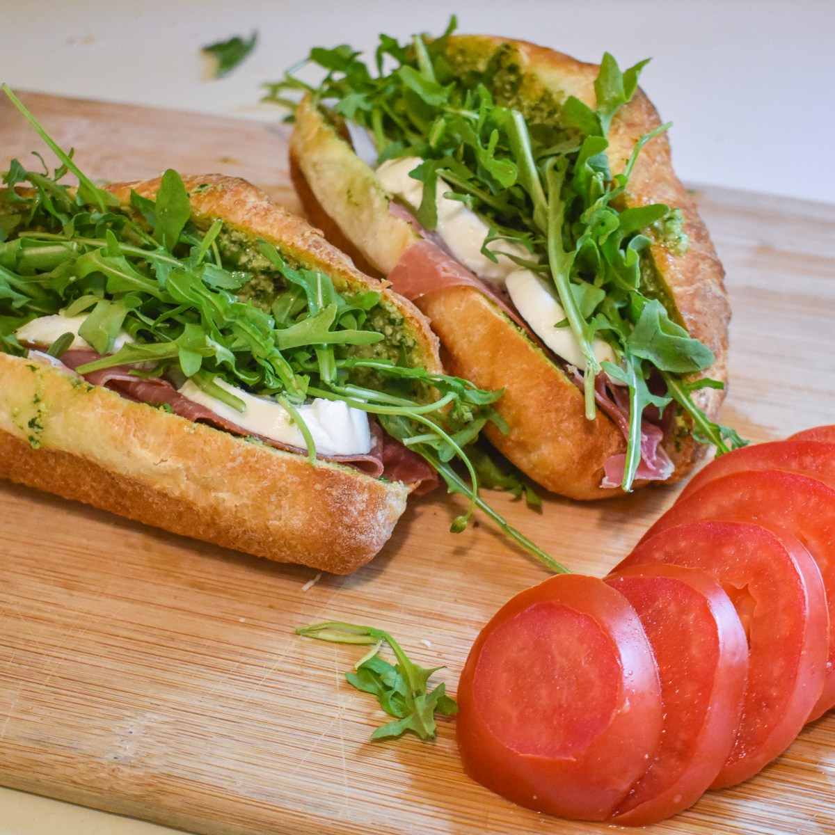 PESTO + PROSCIUTTO&nbsp;SANDWICHES