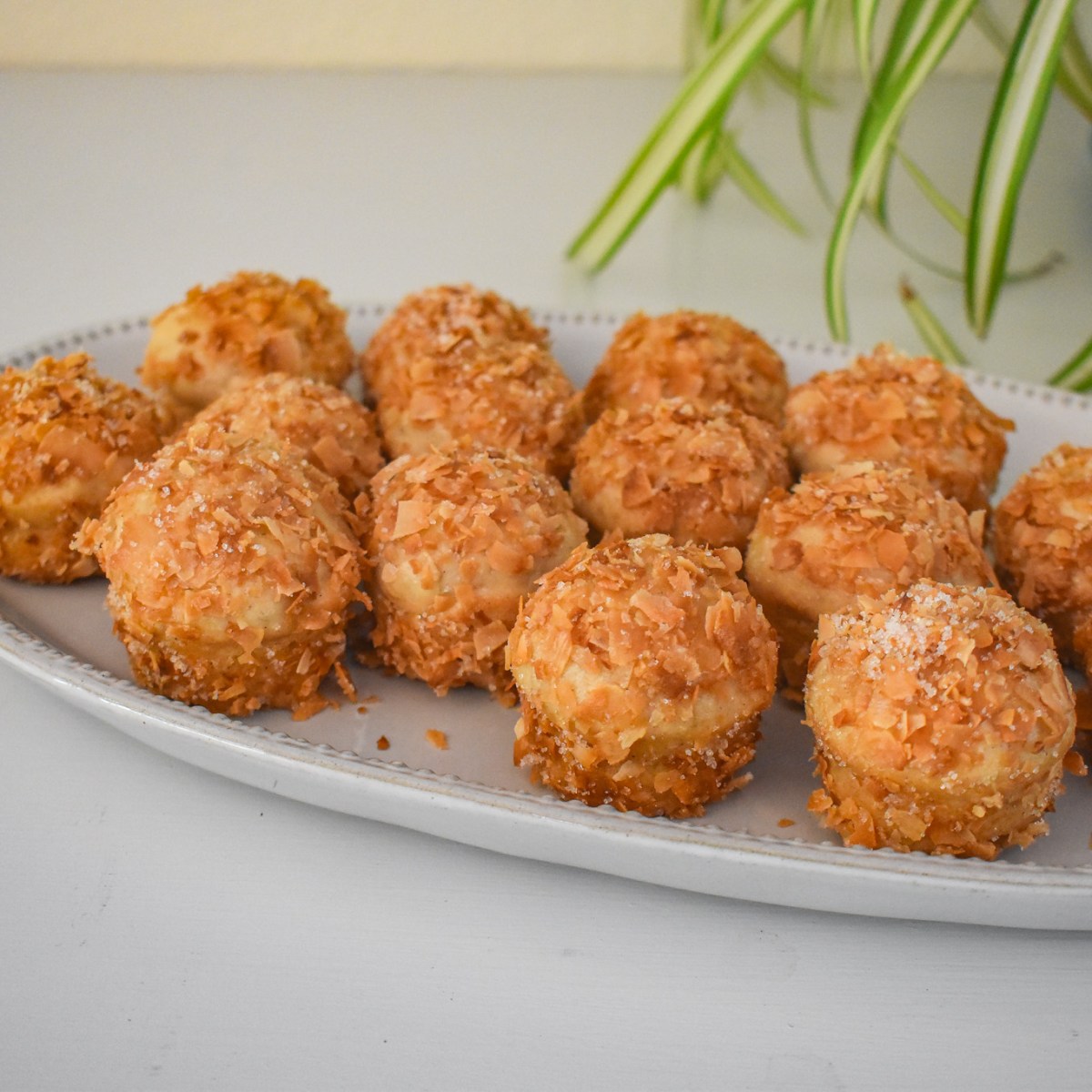 TOASTED COCONUT DONUT&nbsp;HOLES