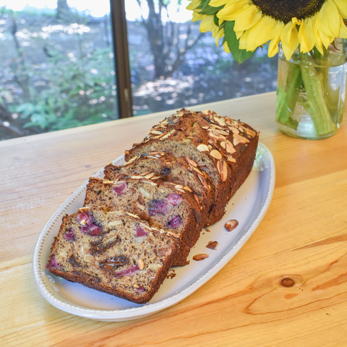 CHERRY ALMOND CHOCOLATE CHUNK BANANA&nbsp;BREAD