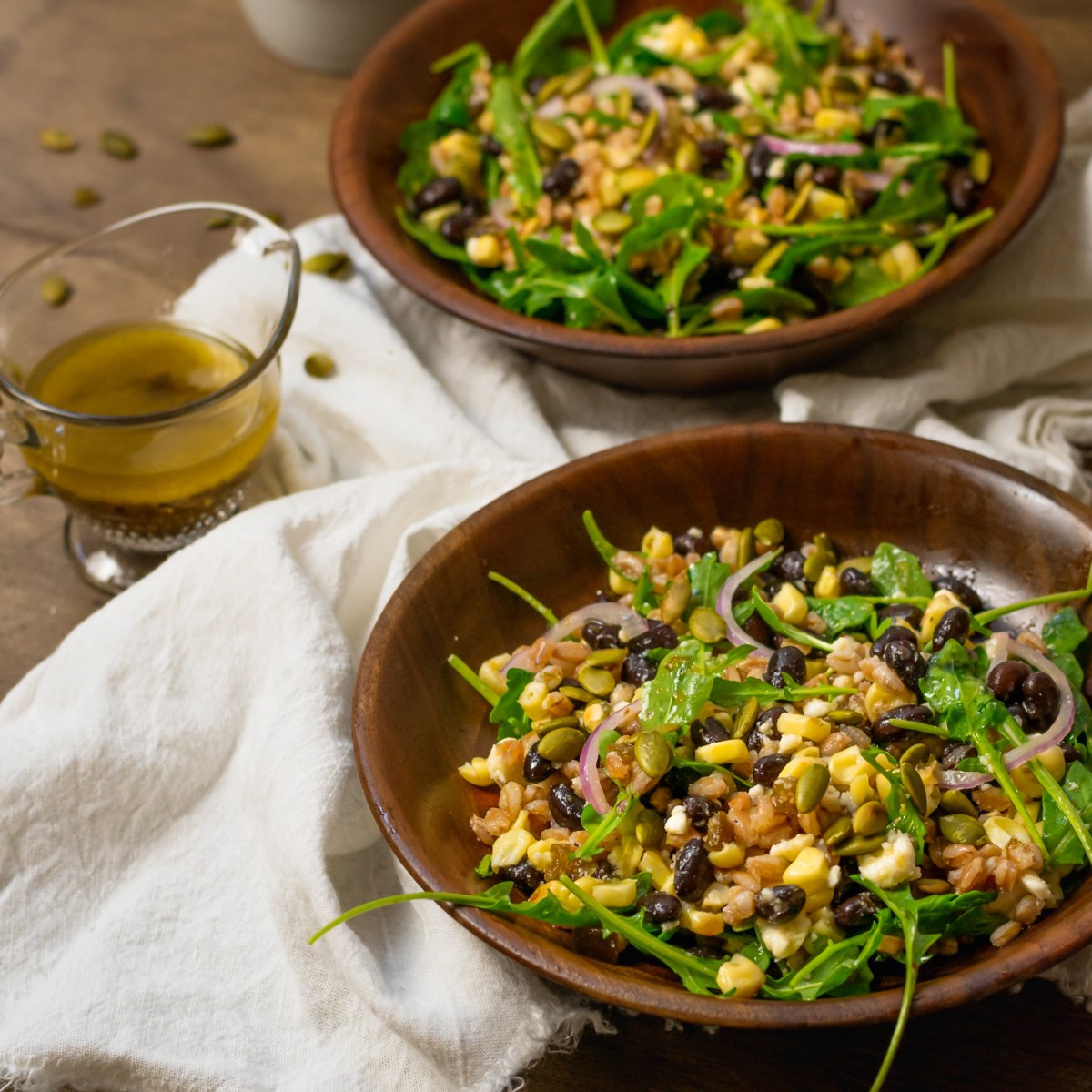 BLACK BEAN + CORN SALAD W/ JALEPEÑO HONEY LIME&nbsp;VINAIGRETTE
