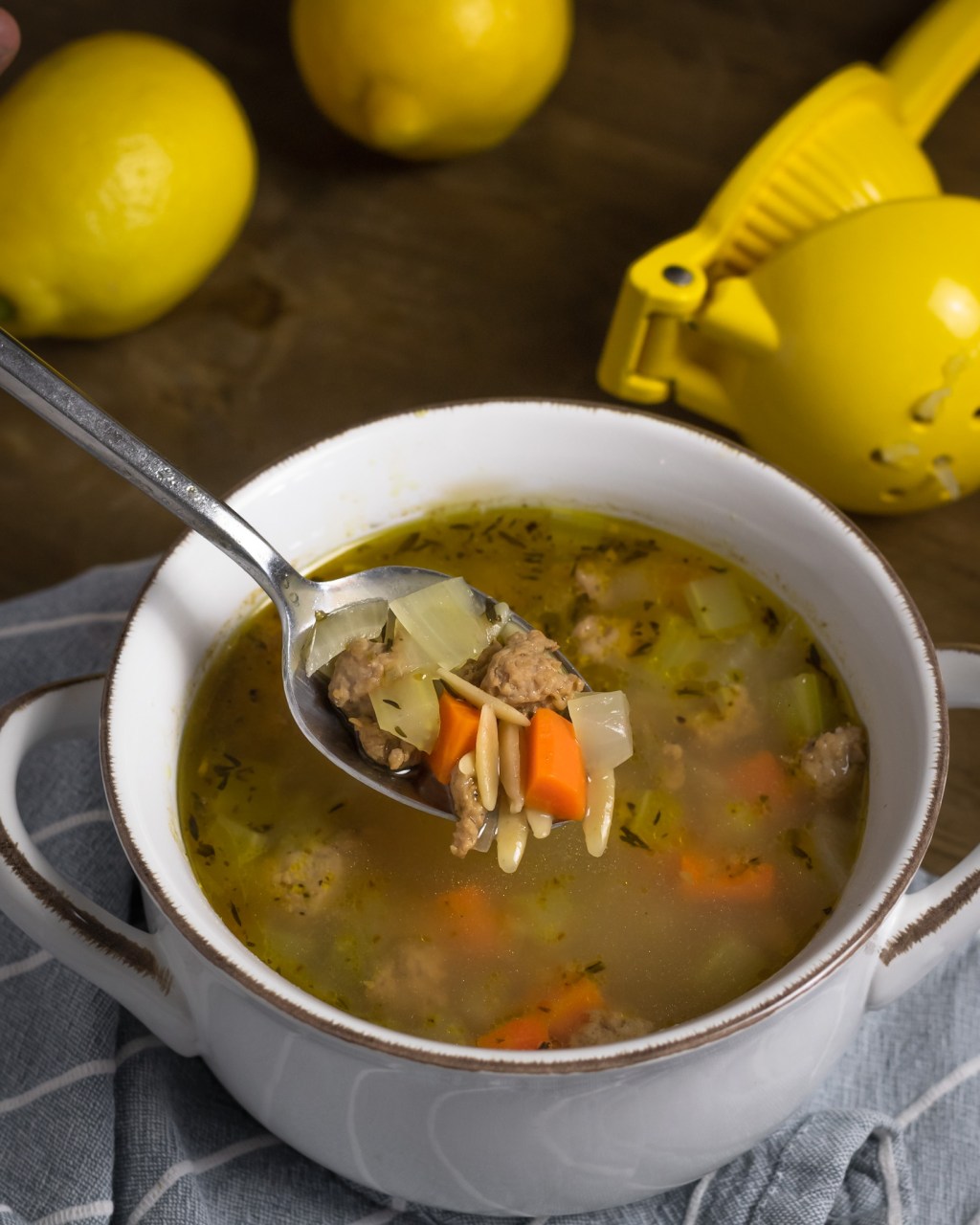 SAUSAGE + ORZO&nbsp;SOUP