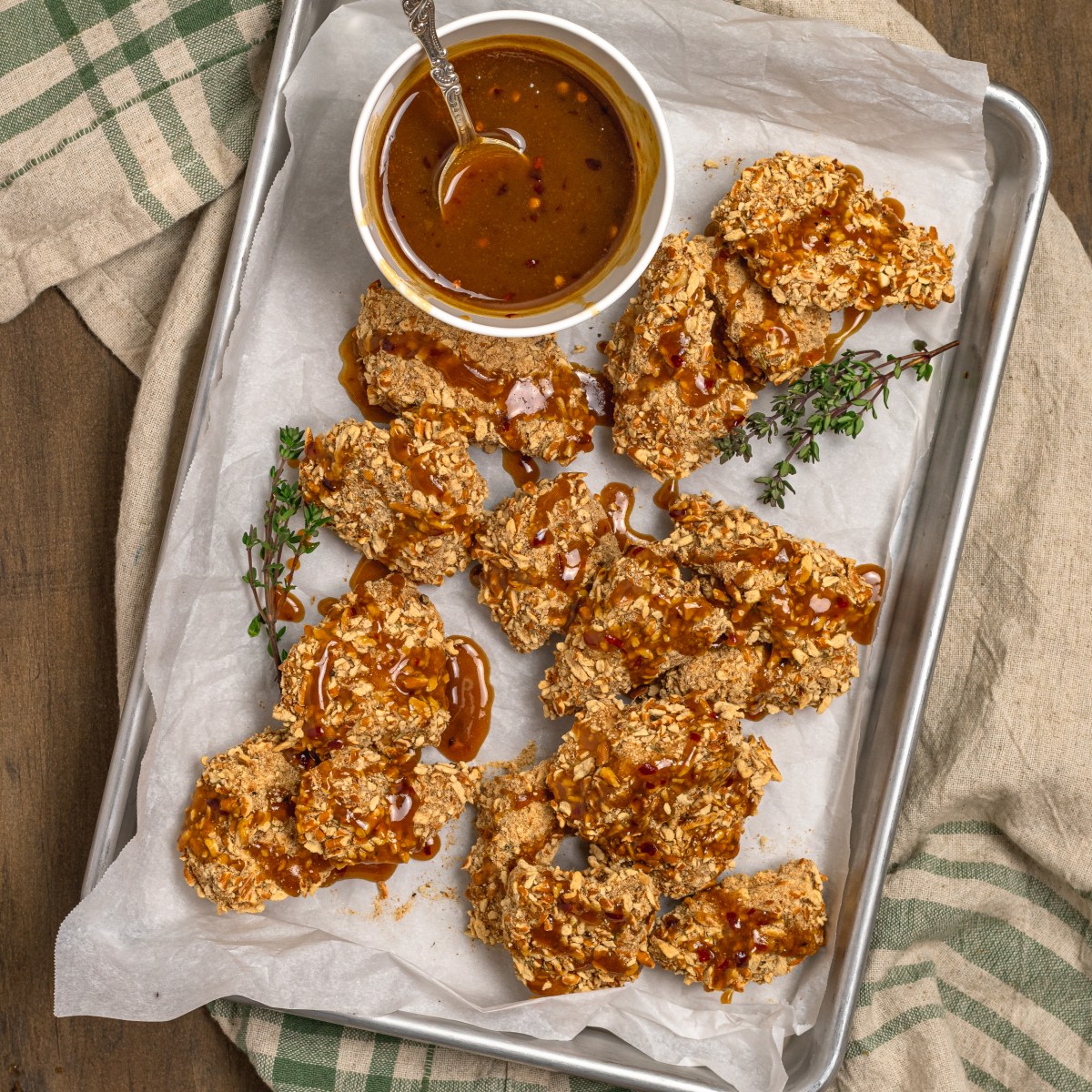 PRETZEL CHICKEN BITES with HOT MAPLE&nbsp;MUSTARD