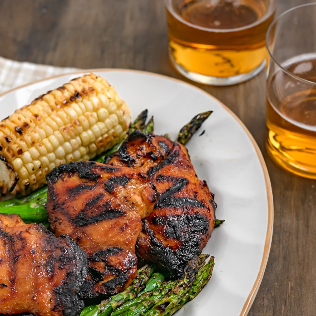 SWEET + STICKY ORANGE MAPLE GRILLED CHICKEN&nbsp;THIGHS