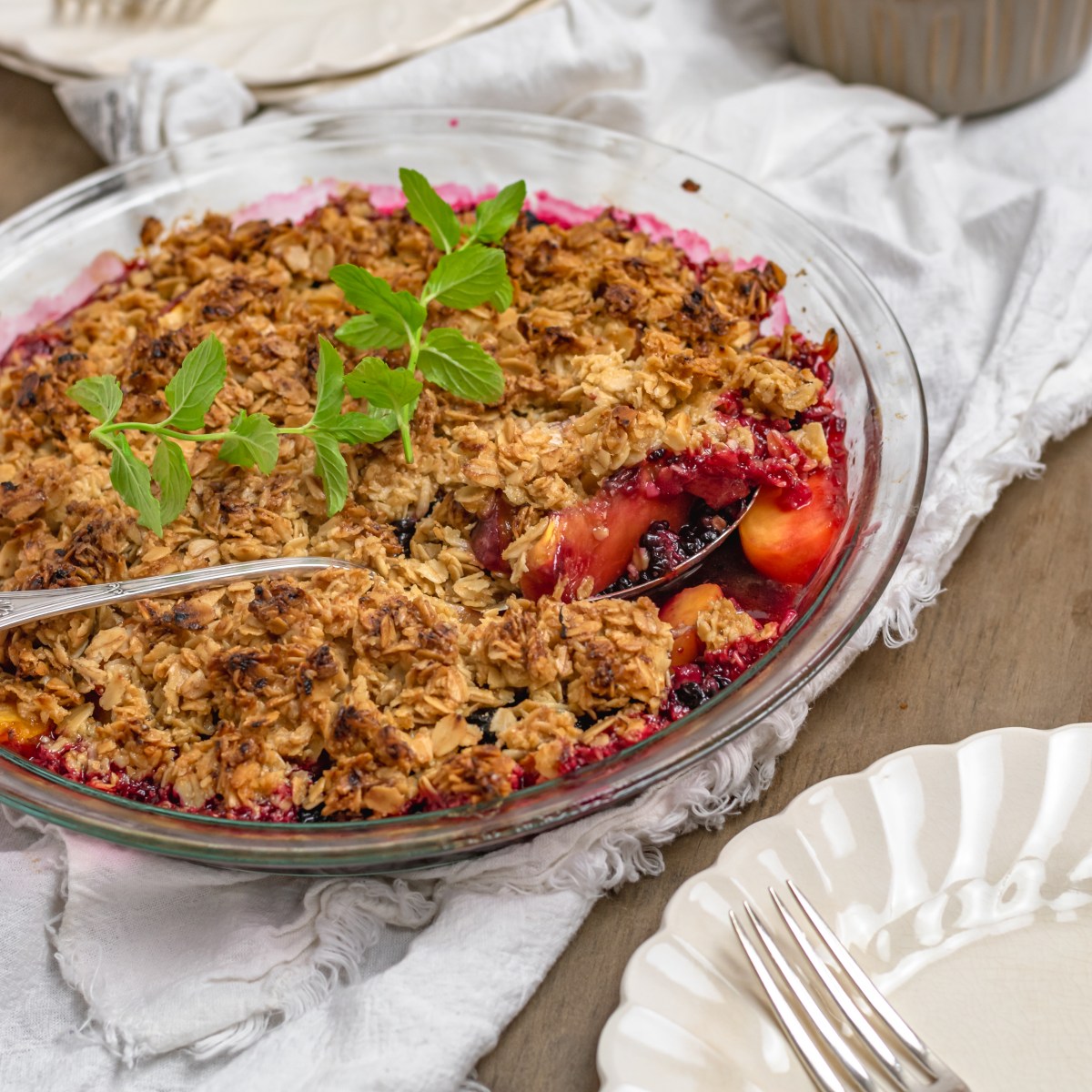 LEMON GINGER BLACKBERRY + NECTARINE&nbsp;CRISP