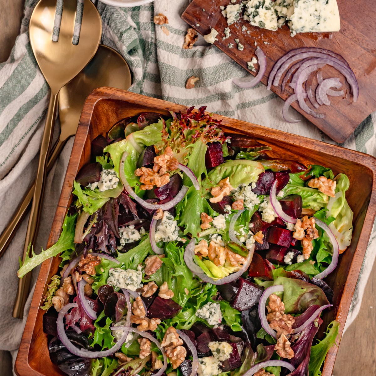 ROASTED BEET + BLUE CHEESE&nbsp;SALAD