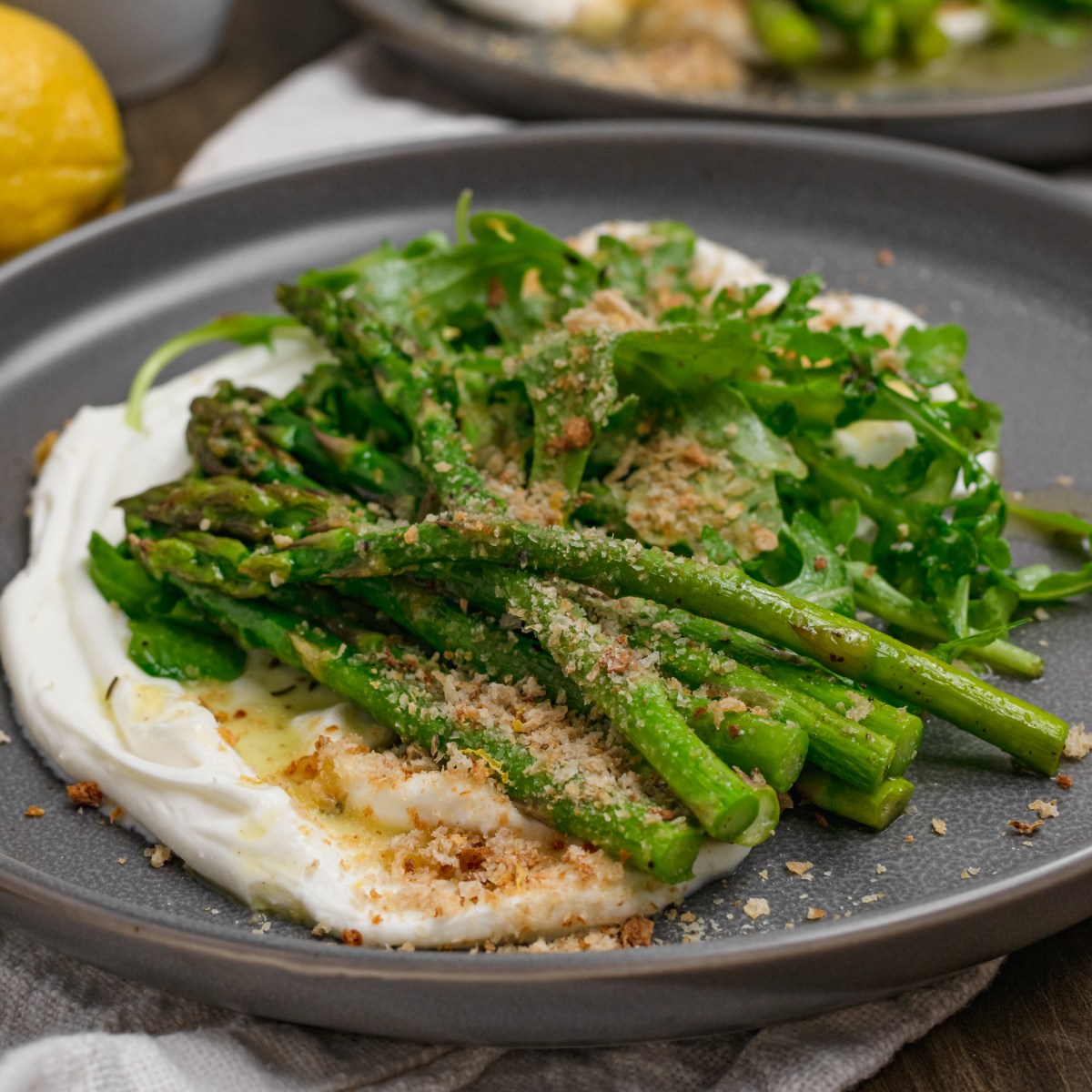 ROASTED ASPARAGUS SALAD with WHIPPED&nbsp;RICOTTA