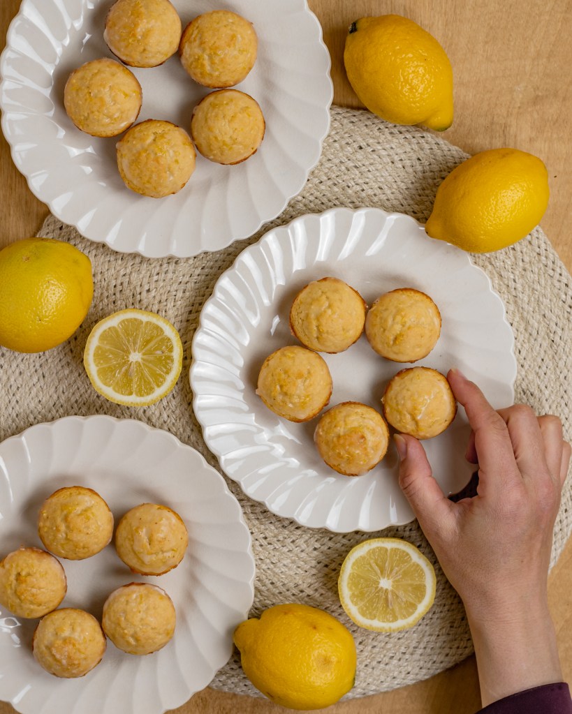 Lemon Glazed Mini Donut Muffins