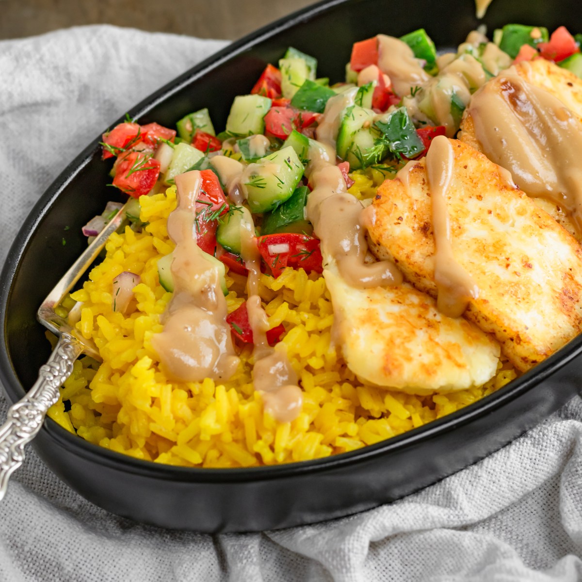 HALLOUMI + CHOP SALAD&nbsp;BOWLS