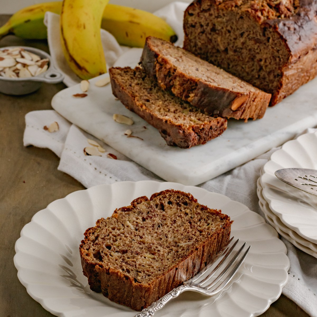 CINNAMON MAPLE ALMOND ROASTED BANANA&nbsp;BREAD