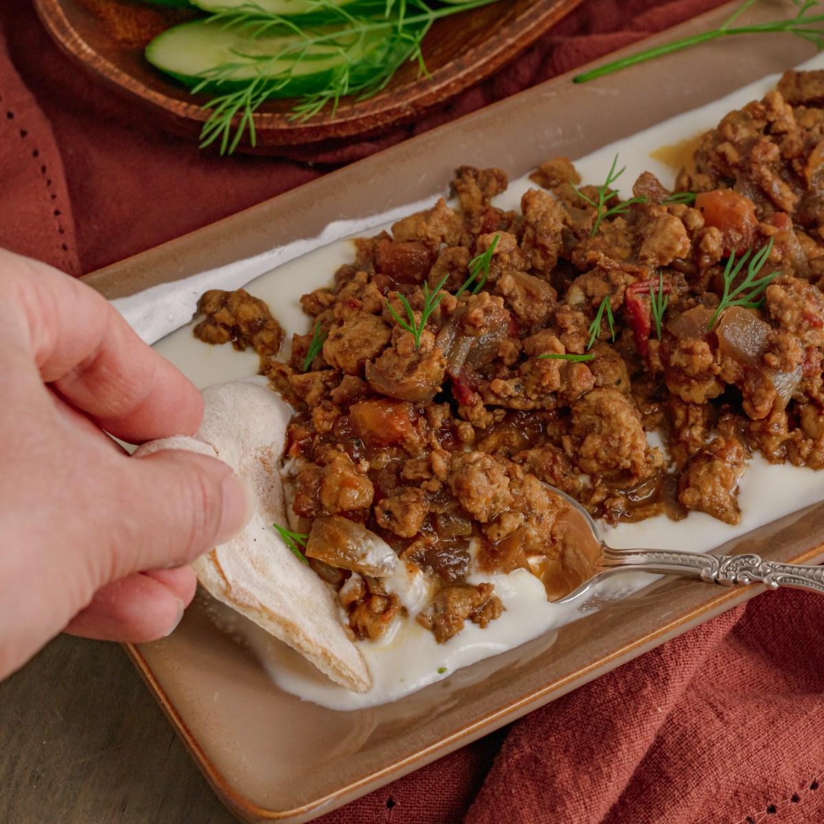SPICED POMEGRANATE CHICKEN with WHIPPED&nbsp;FETA