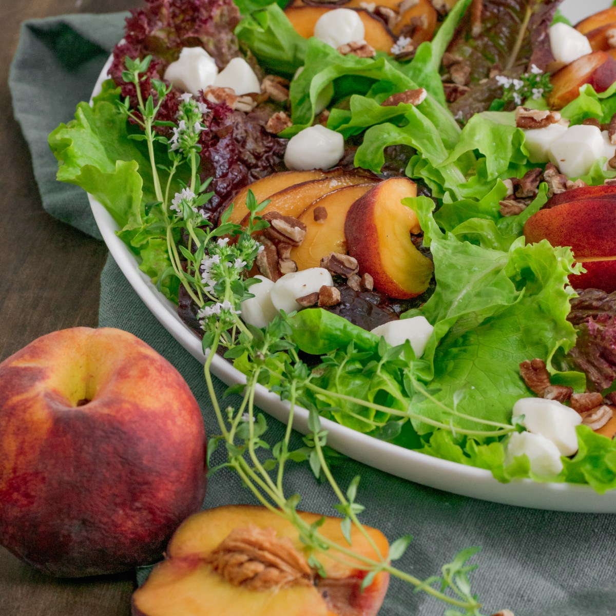 PEACH + MOZZARELLA&nbsp;SALAD